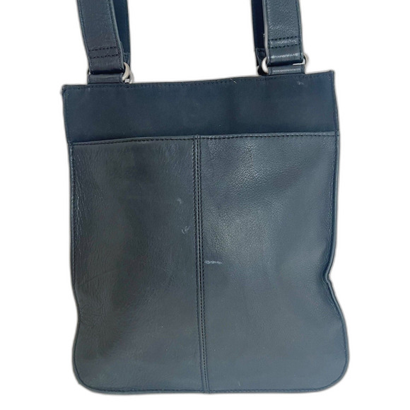 Vintage Fossil Black Leather Shoulder Bag Grunge Punk Rockstar Girlfriend - Picture 2 of 11